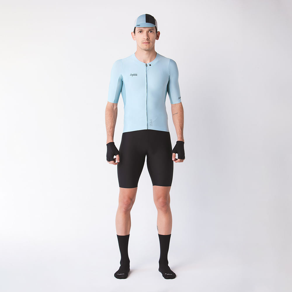 CAMISA CICLISMO MANGA CORTA ESSENCIAL COLORS SKY BLUE PARA HOMBRE