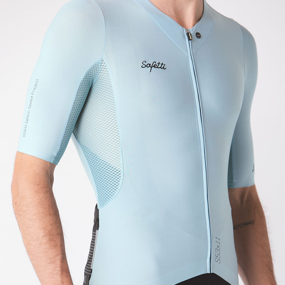 CAMISA CICLISMO MANGA CORTA ESSENCIAL COLORS SKY BLUE PARA HOMBRE