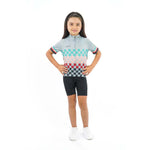 CAMISA CICLISMO MANGA CORTA SQUARES PARA NIÑOS