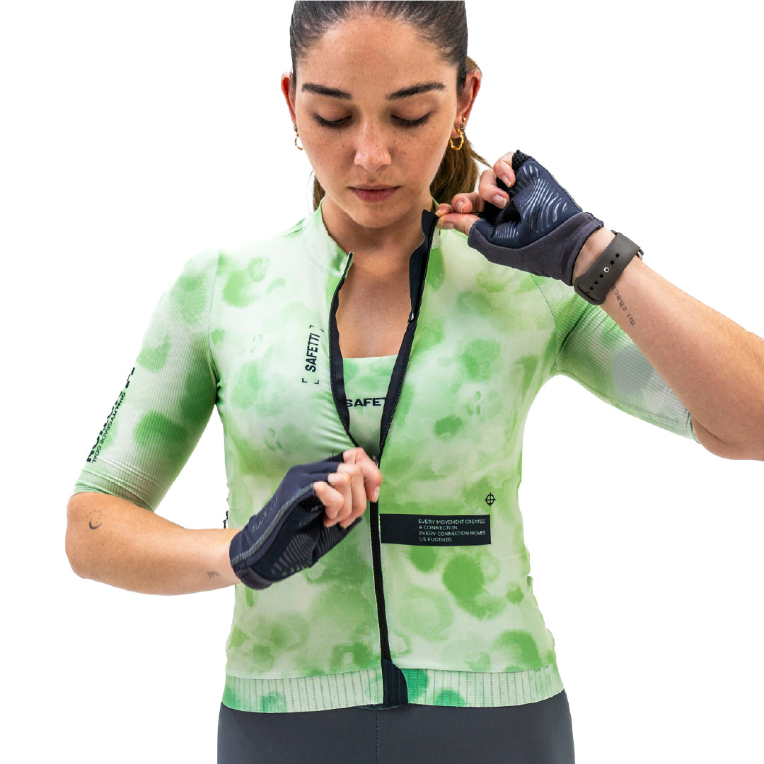 CAMISA CICLISMO MANGA CORTA TIDE VERDE PARA MUJER