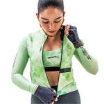 CAMISA CICLISMO MANGA LARGA TIDE VERDE PARA MUJER