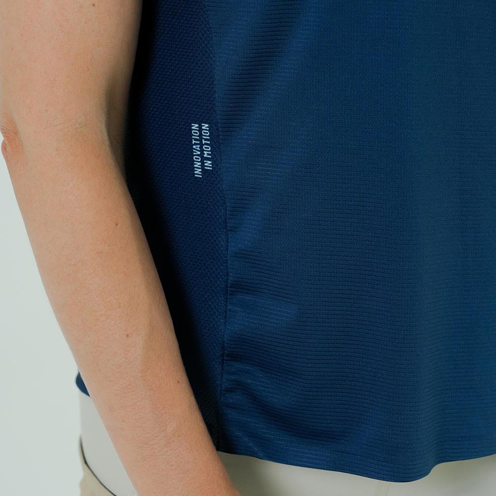 CAMISETA RUNNING MANGA CORTA PRO 405 AZUL OSCURO PARA MUJER