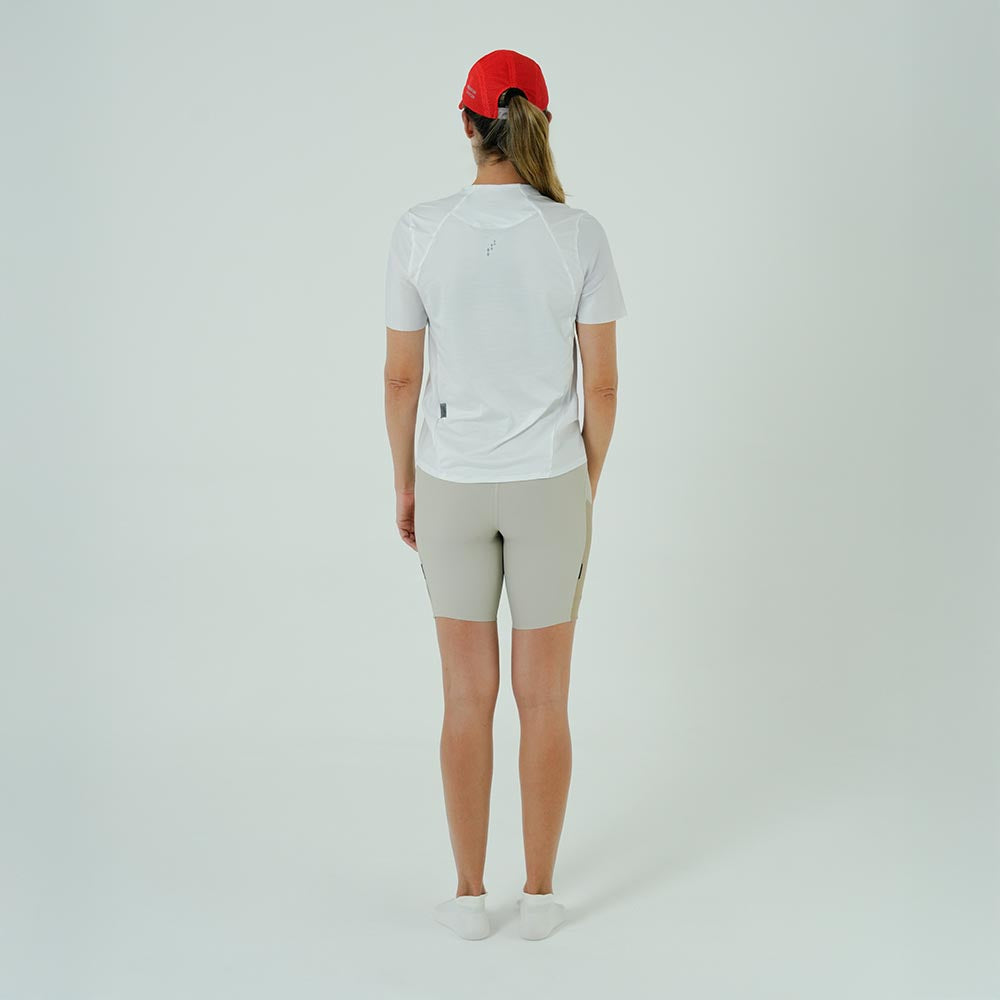 CAMISETA RUNNING MANGA CORTA PRO 405 BLANCO PARA MUJER