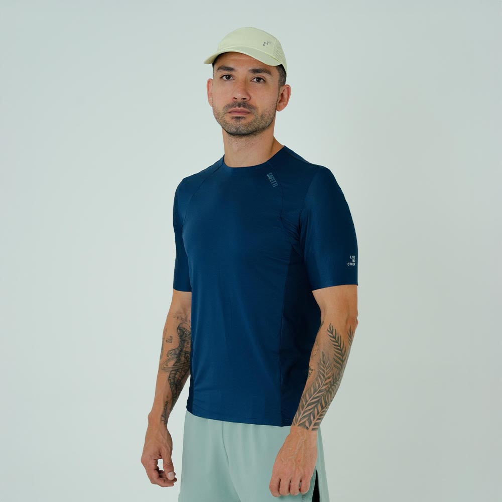 CAMISETA RUNNING MANGA CORTA PRO 405 AZUL OSCURO PARA HOMBRE