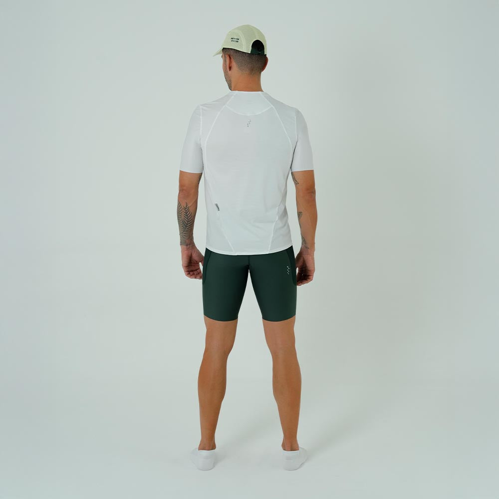 CAMISETA RUNNING MANGA CORTA PRO 405 BLANCO PARA HOMBRE
