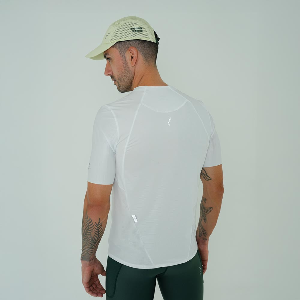 CAMISETA RUNNING MANGA CORTA PRO 405 BLANCO PARA HOMBRE