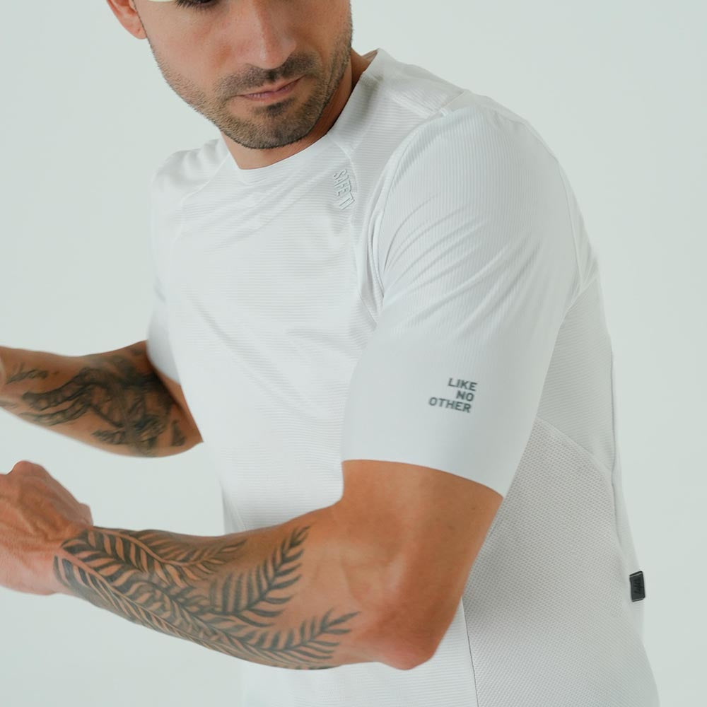 CAMISETA RUNNING MANGA CORTA PRO 405 BLANCO PARA HOMBRE
