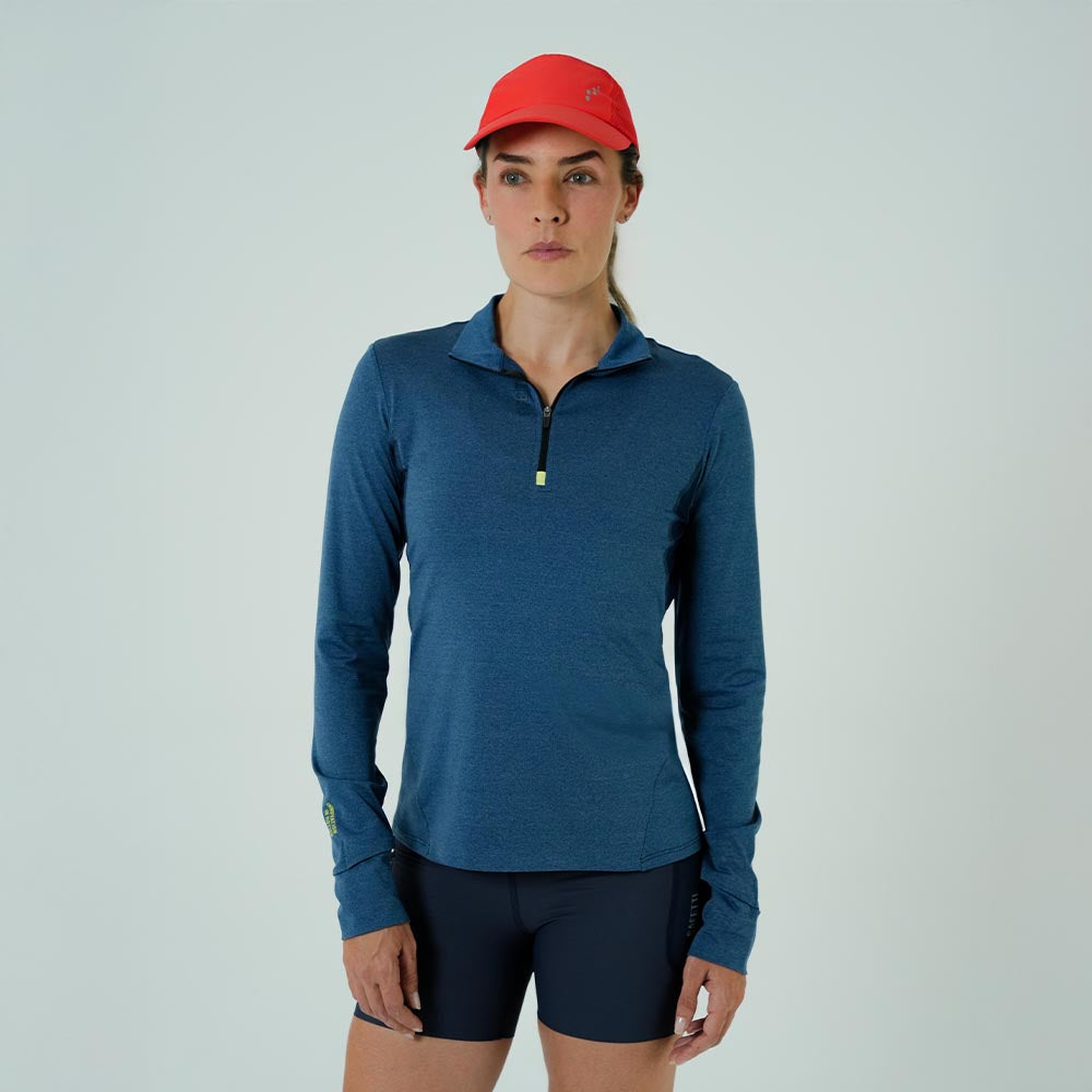 CAMISETA RUNNING MANGA LARGA ACTIVE BLUE PARA MUJER