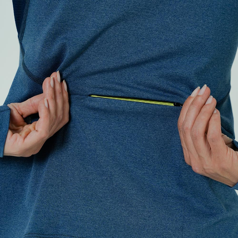 CAMISETA RUNNING MANGA LARGA ACTIVE BLUE PARA MUJER