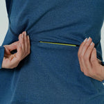 CAMISETA RUNNING MANGA LARGA ACTIVE BLUE PARA MUJER