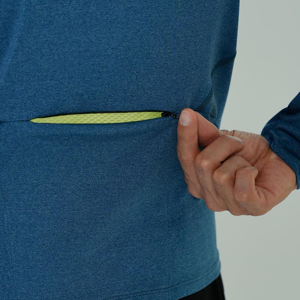 CAMISETA RUNNING MANGA LARGA ACTIVE BLUE PARA HOMBRE