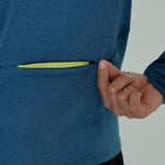 CAMISETA RUNNING MANGA LARGA ACTIVE BLUE PARA HOMBRE