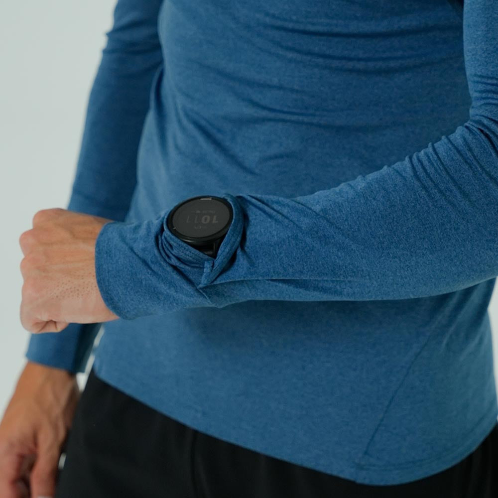 CAMISETA RUNNING MANGA LARGA ACTIVE BLUE PARA HOMBRE