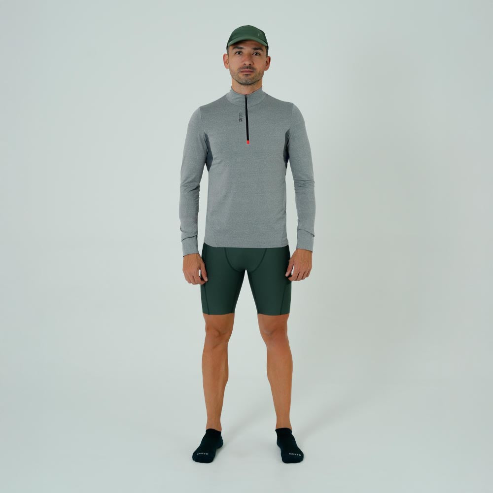 CAMISETA RUNNING MANGA LARGA ACTIVE GRAY PARA HOMBRE