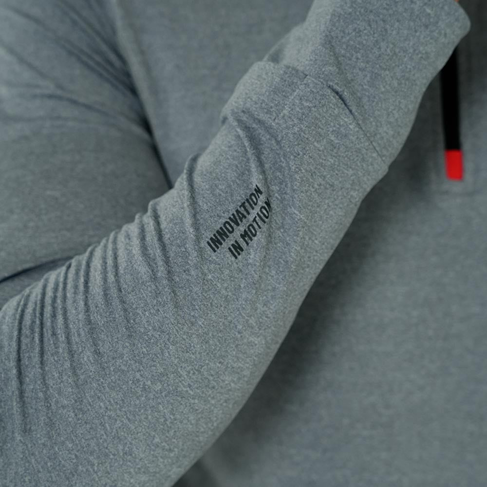 CAMISETA RUNNING MANGA LARGA ACTIVE GRAY PARA HOMBRE