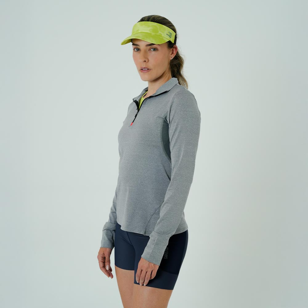 CAMISETA RUNNING MANGA LARGA ACTIVE GRAY PARA MUJER