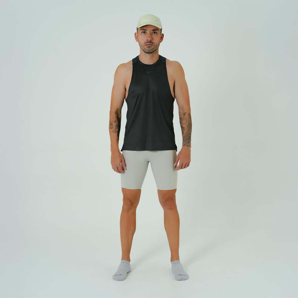 CAMISETA RUNNING MANGA SISA PACELINE GRIS PARA HOMBRE