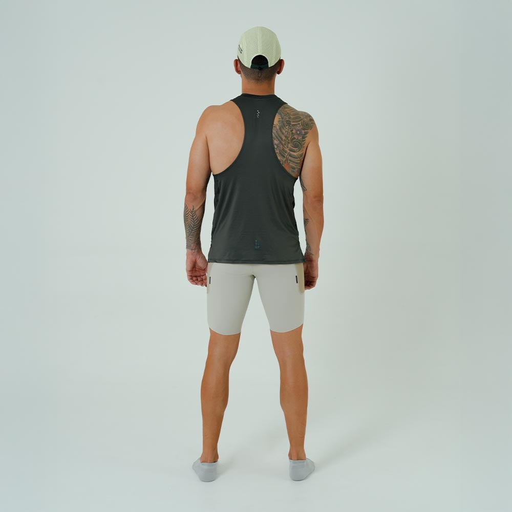 CAMISETA RUNNING MANGA SISA PACELINE GRIS PARA HOMBRE