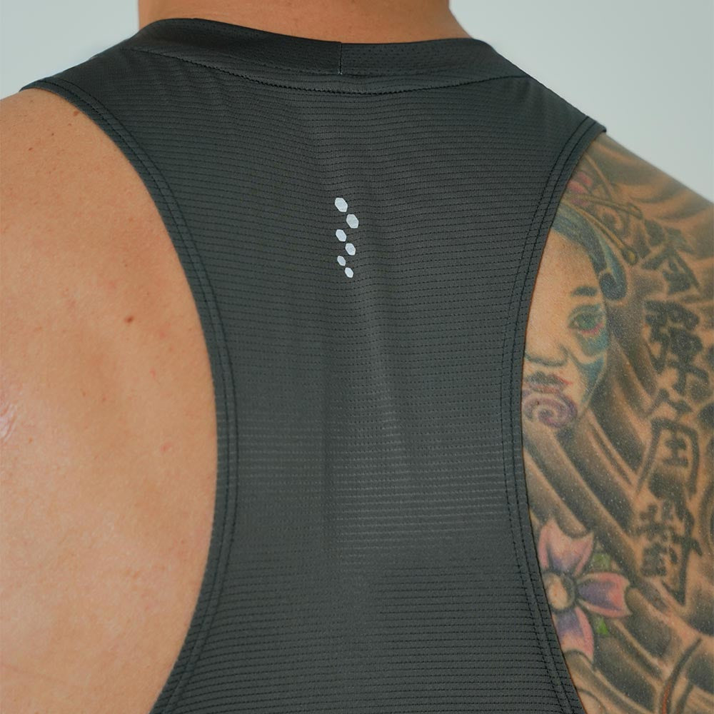 CAMISETA RUNNING MANGA SISA PACELINE GRIS PARA HOMBRE