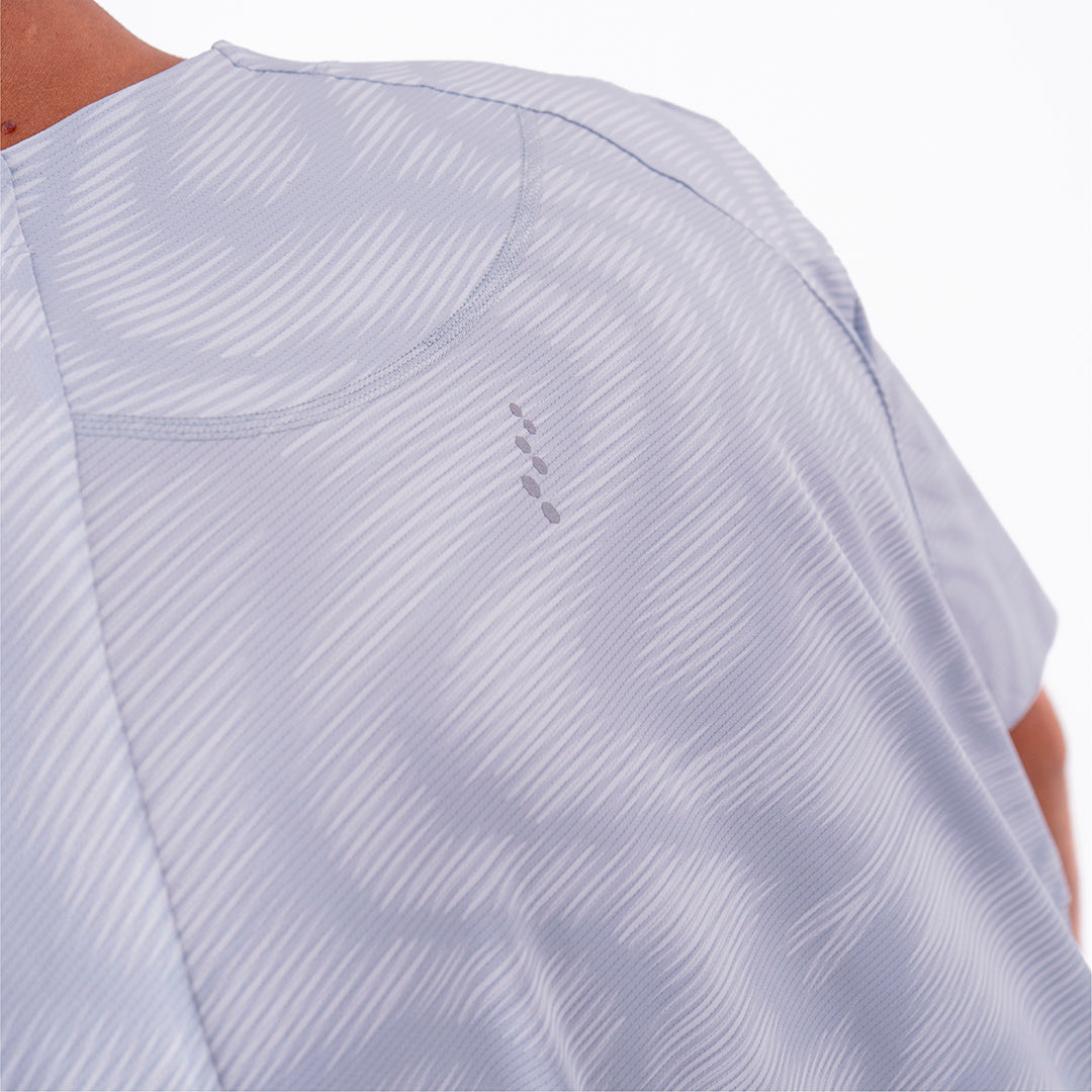 CAMISETA RUNNING MANGA CORTA PRO 405 GRIS CLARO PARA HOMBRE