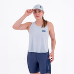 CAMISETA RUNNING MANGA SISA LEVIT AZUL CLARO PARA MUJER