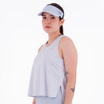 CAMISETA RUNNING MANGA SISA LEVIT GRIS CLARO PARA MUJER