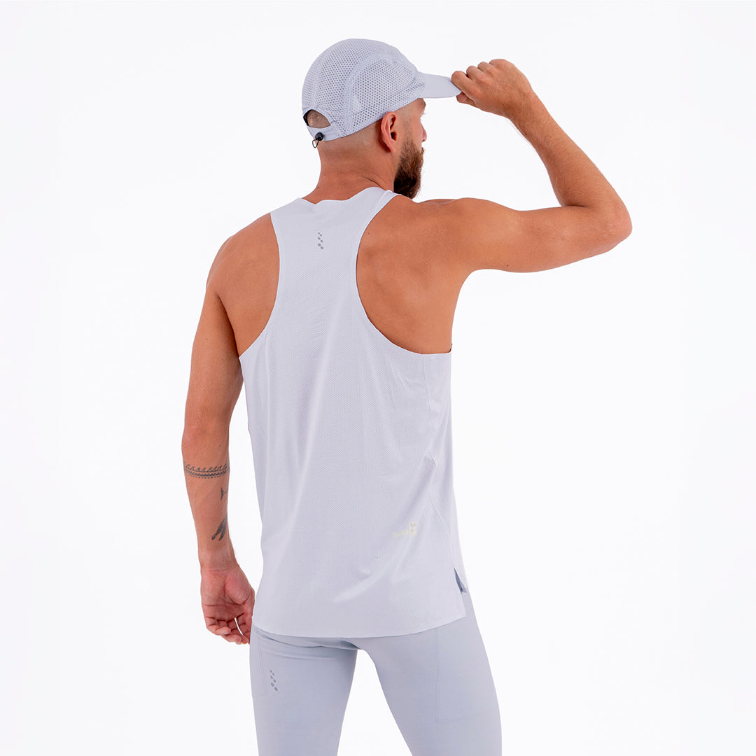 CAMISETA RUNNING MANGA SISA LEVIT GRIS CLARO PARA HOMBRE