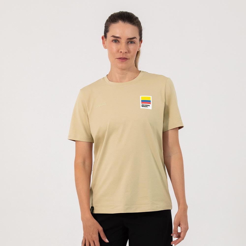 CAMISETA LIFESTYLE MANGA CORTA COLOMBIA PARA MUJER