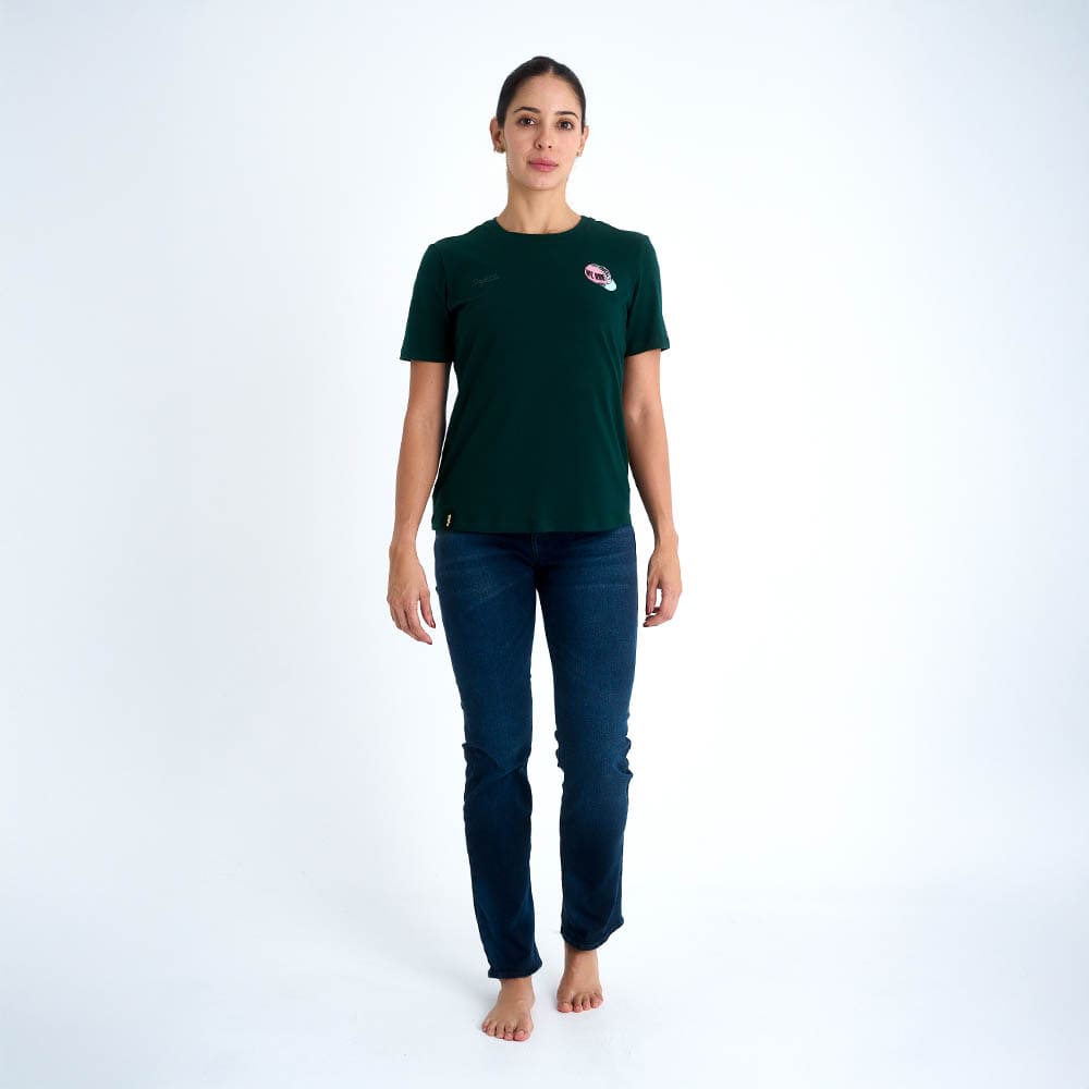 CAMISETA LIFESTYLE MANGA CORTA CASQUETE PARA MUJER– Safetti