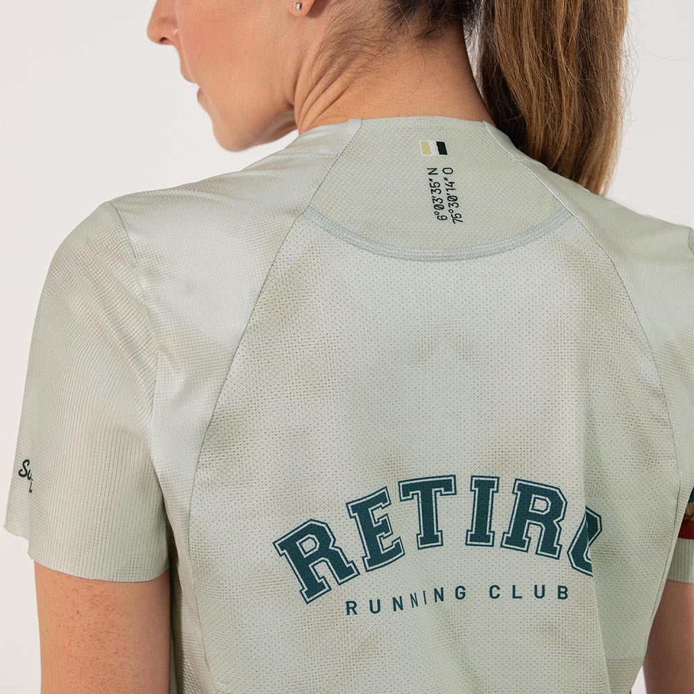 CAMISETA RUNNING MANGA CORTA RETIRO 2025 PARA MUJER