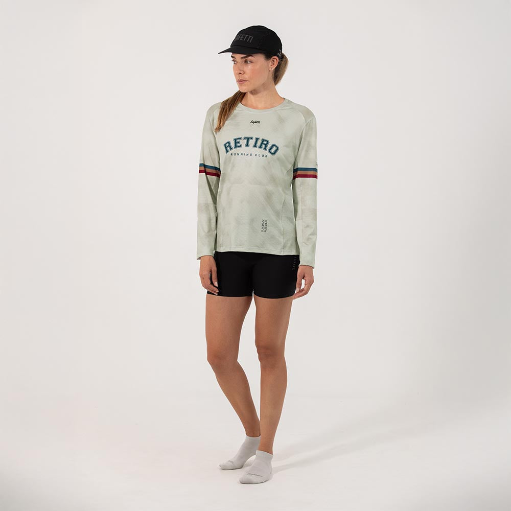 CAMISETA RUNNING MANGA LARGA RETIRO 2025 PARA MUJER