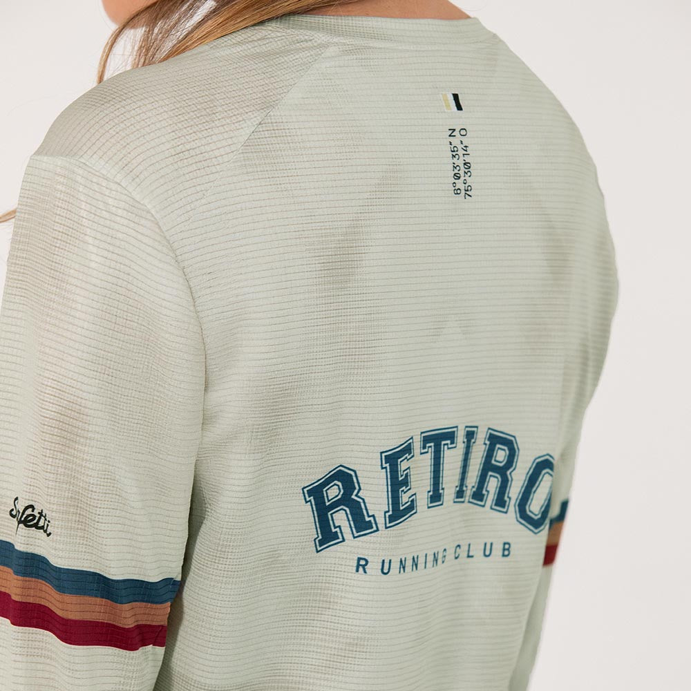 CAMISETA RUNNING MANGA LARGA RETIRO 2025 PARA MUJER