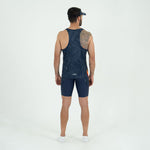 CAMISETA RUNNING MANGA SISA GRUNGE BLUE PARA HOMBRE