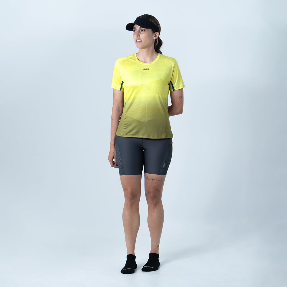CAMISETA RUNNING MANGA CORTA LIMA PARA MUJER