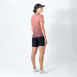 CAMISETA RUNNING MANGA CORTA SICILIA ROSA PONCHE PARA MUJER