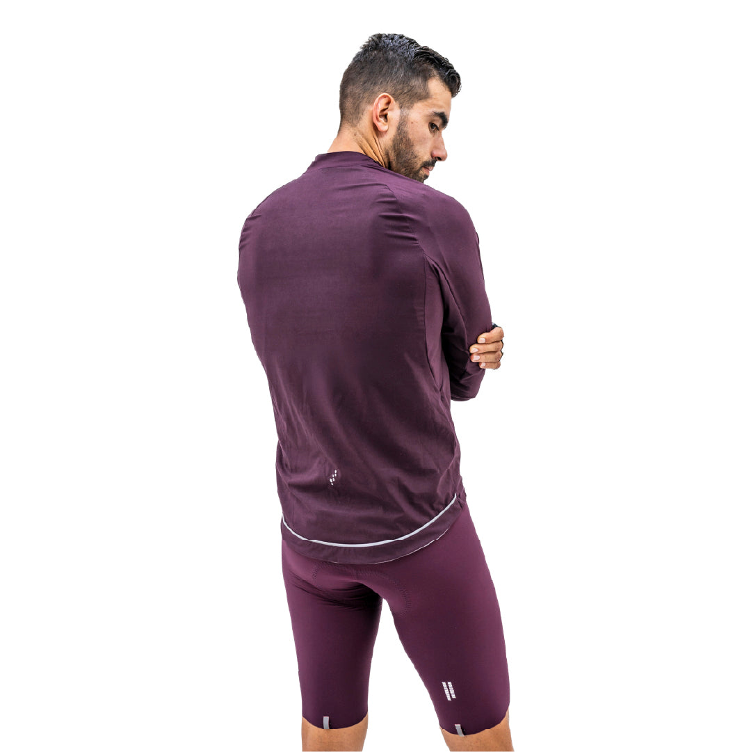 CHAQUETA CICLISMO AQUALITE CIRUELA PARA HOMBRE