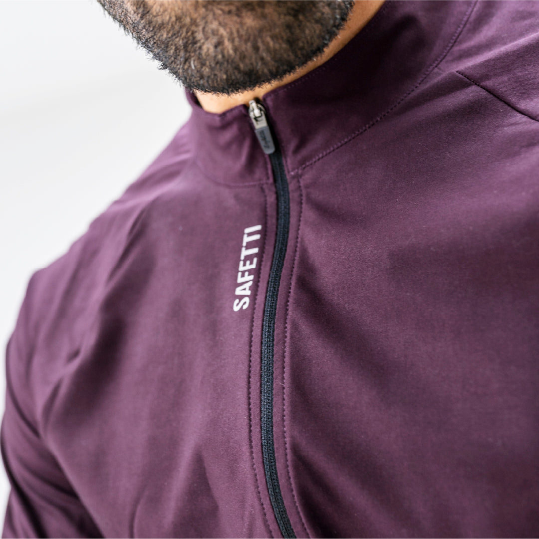 CHAQUETA CICLISMO AQUALITE CIRUELA PARA HOMBRE
