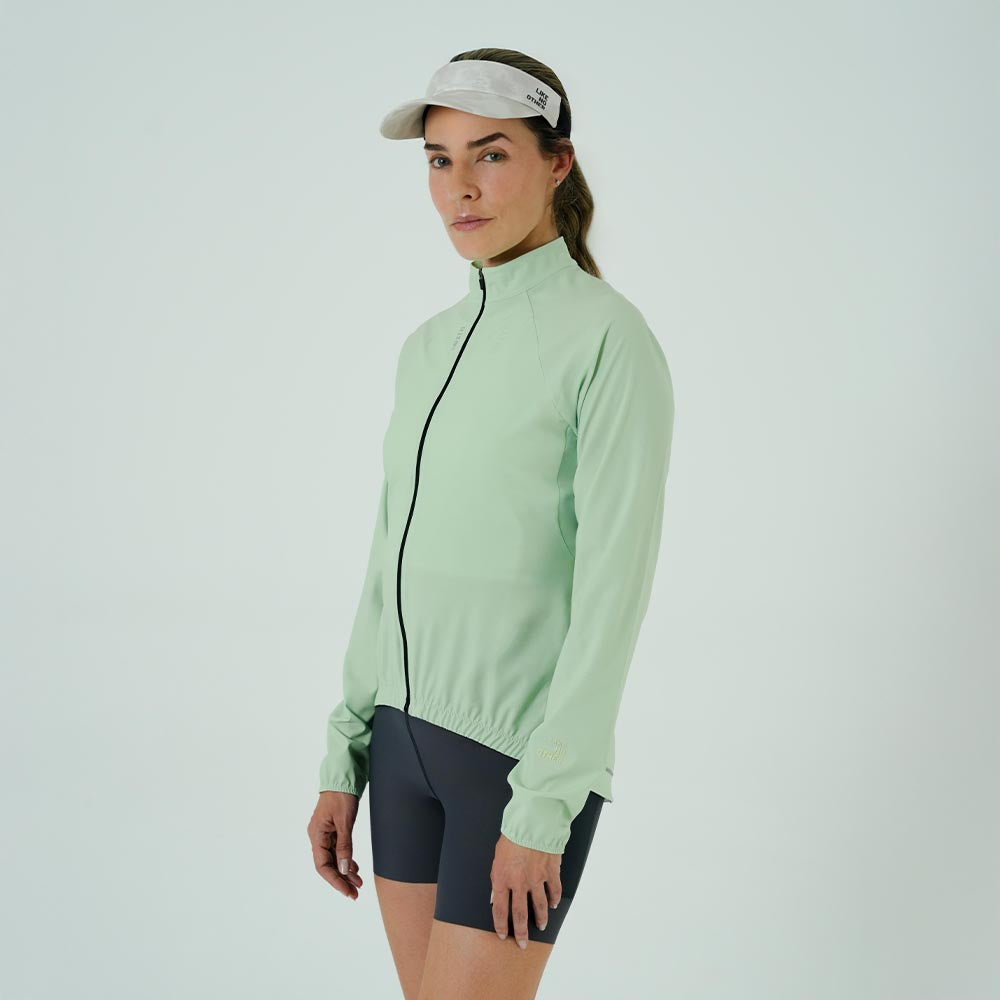 CHAQUETA RUNNING AQUALITE VERDE CLARO PARA MUJER