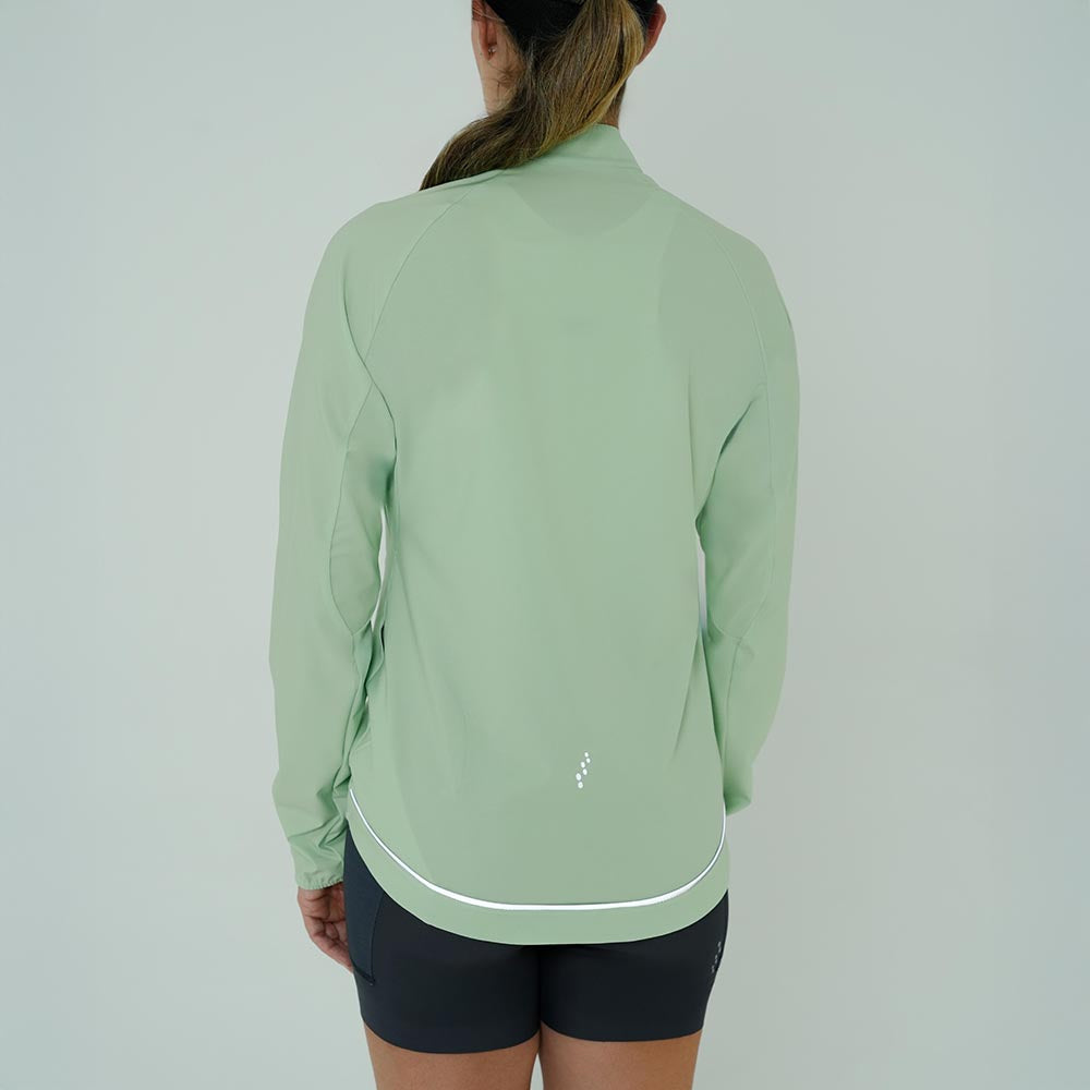 CHAQUETA RUNNING AQUALITE VERDE CLARO PARA MUJER