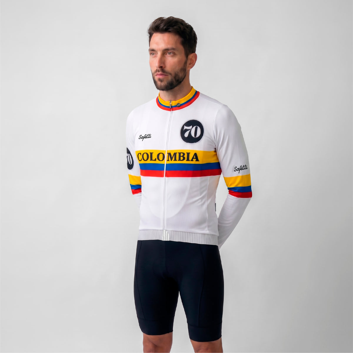 CAMISA CICLISMO MANGA LARGA COLOMBIA COCHISE 70 PARA HOMBRE