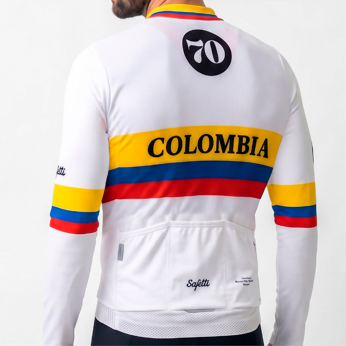 CAMISA CICLISMO MANGA LARGA COLOMBIA COCHISE 70 PARA HOMBRE