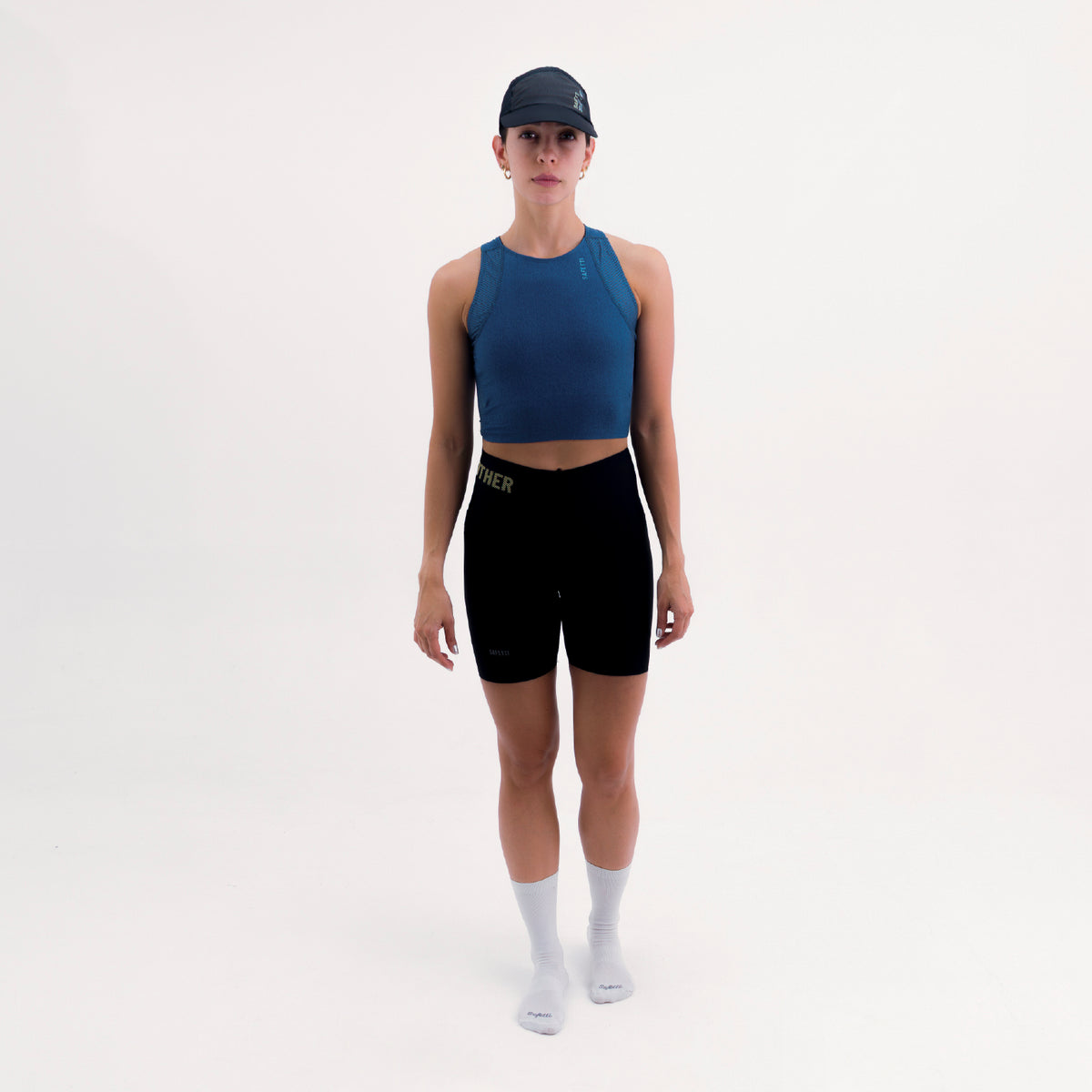 CROPTOP RUNNING/PÁDEL POCKET BLUE PARA MUJER