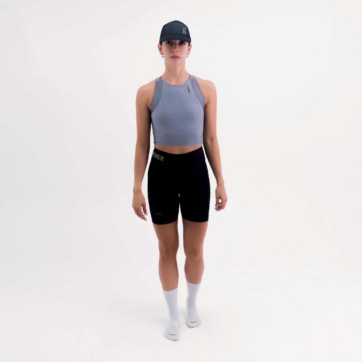 CROPTOP RUNNING/PÁDEL POCKET GRAY PARA MUJER