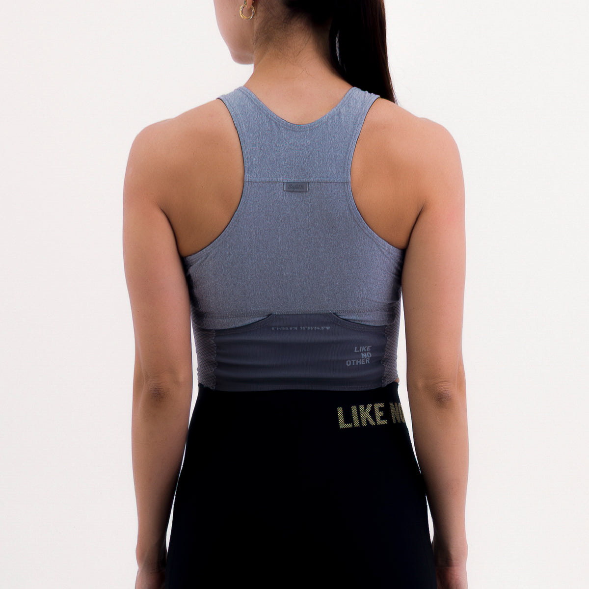 CROPTOP RUNNING/PÁDEL POCKET GRAY PARA MUJER