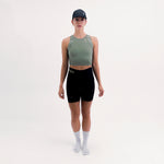 CROPTOP RUNNING/PÁDEL POCKET GREEN PARA MUJER