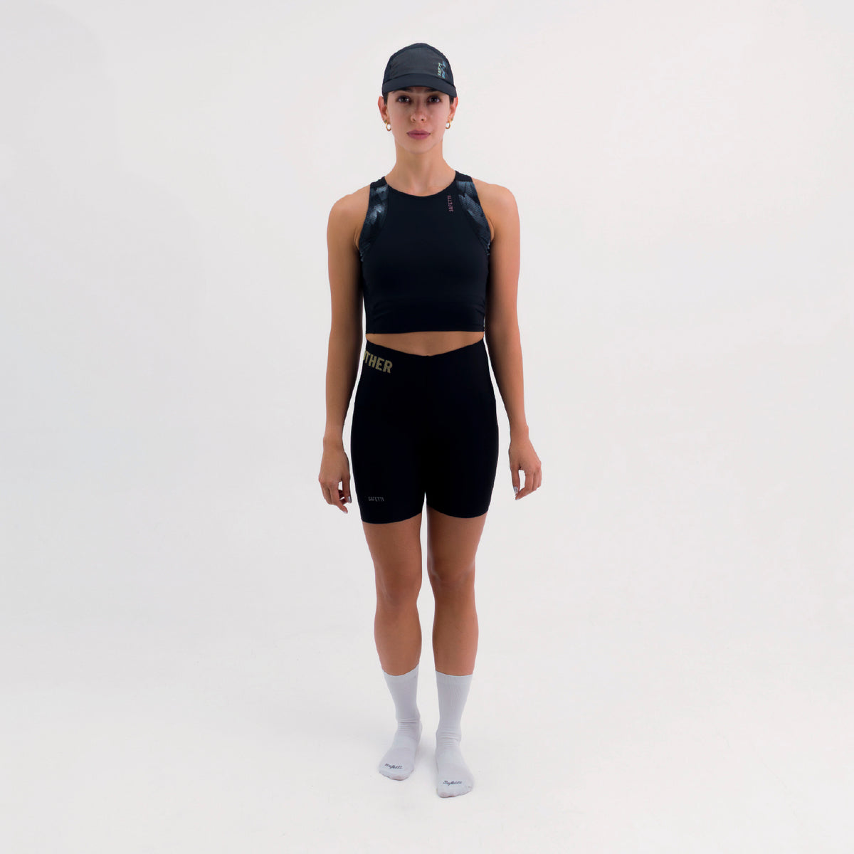 CROPTOP RUNNING/PÁDEL POCKET BLACK PARA MUJER