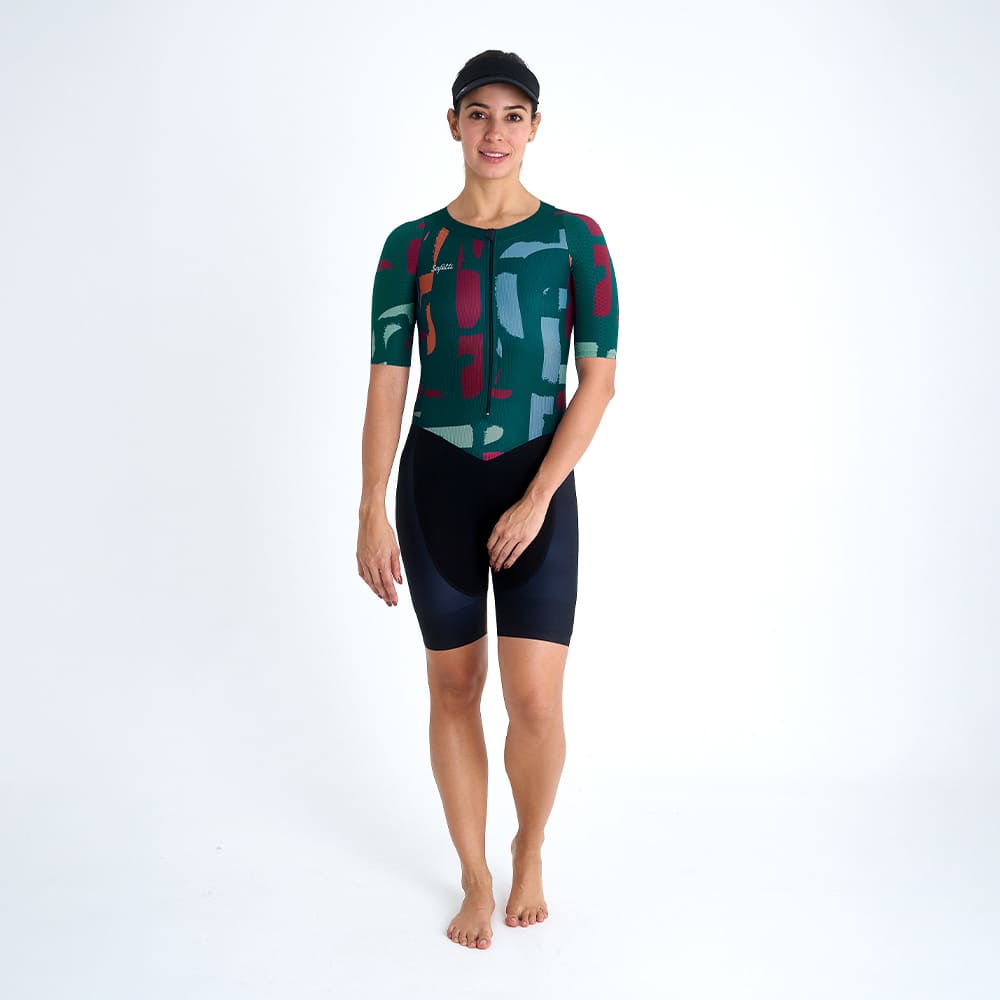 ENTERIZO MANGA CORTA TRIATLON SCRATCH PARA MUJER