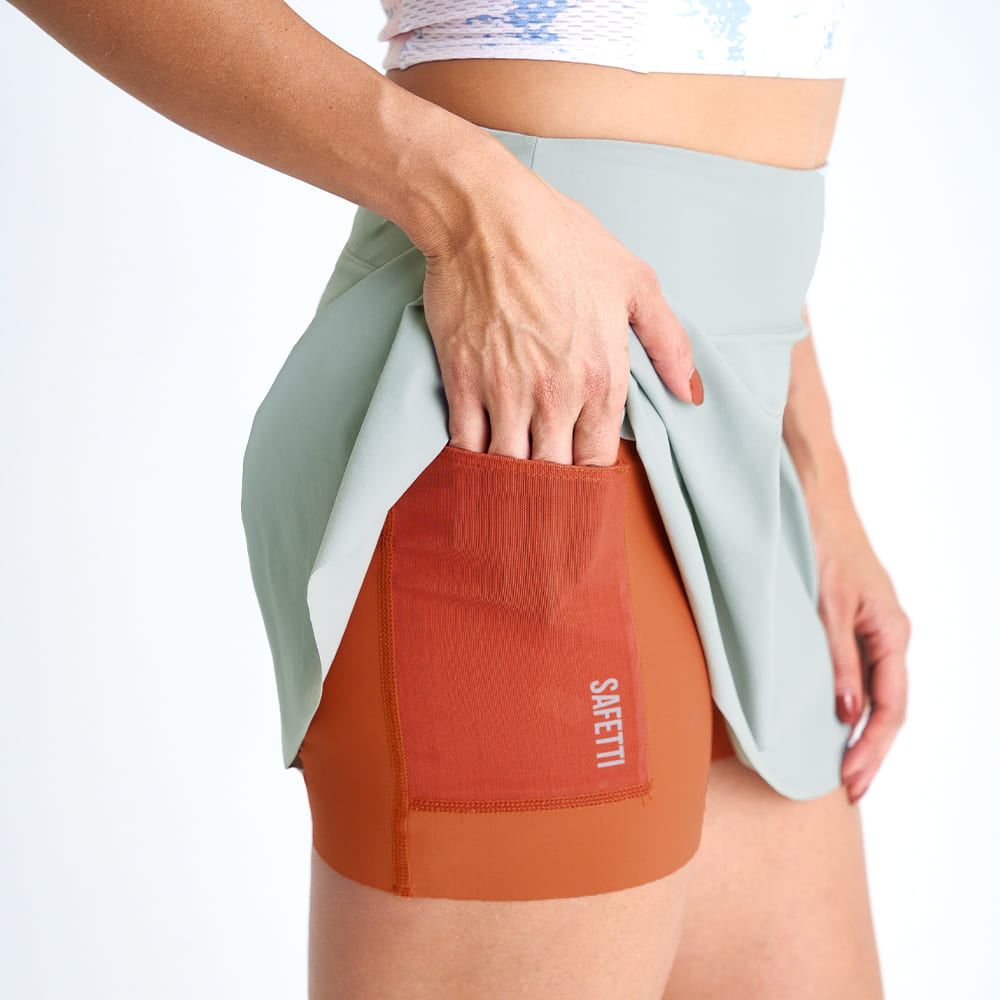 FALDA SHORT RUNNING/PADEL FLOW FIT GRAY PARA MUJER