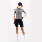 CAMISA CICLISMO MANGA CORTA GRIGIO PARA MUJER