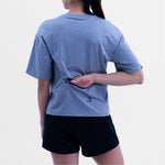 CAMISETA LIFESTYLE MANGA CORTA ROAM OVERSIZE GRAY PARA MUJER